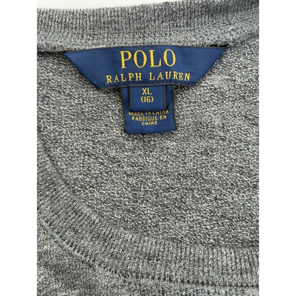 Polo Ralph Lauren Sweatshirt Dress Girls XL (16) Gray Ruffle Warm Holiday - Picture 4 of 8